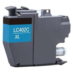 Compatible inkjet cartridge for Brother LC402XLC - high yield cyan