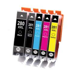 Compatible inkjet cartridges Multipack for Canon CLI-281 XXL / PGI-280 XXL - 5 pack