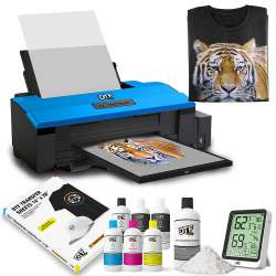 INSPIRE SERIES BUNDLE: DTFPRO INSPIRE 1800 DTF Printer (Direct to Film Printer) - includes RIP Software with 40pct Faster RIPBOOST, 1 Liter DTF ink, 1.75lb DTF Powder, 100 DTF Sheets, Training and Onboarding)