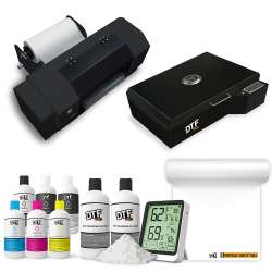 FUSION SERIES BUNDLE: DTFPRO FUSION MODEL J DTF Printer (Direct to Film Printer) - includes BI-Directional Roll Feeder, WICS (White Ink Circulation System), Vacuum, RIP Software, 6 Liters DTF ink, 3.5lb DTF Powder, 100 meter DTF Roll, Training and Onboard