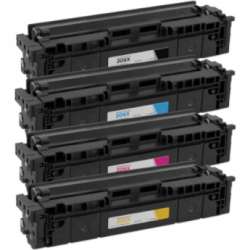 Compatible HP 206X toner cartridges - WITH CHIP - 4-pack